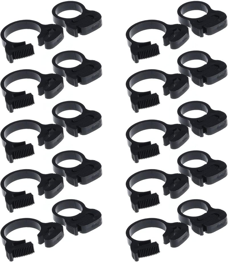 ALEGI Double Gripping Nylon Hose Clamps, Snap Grip Nylon Plastic Hose Clamps (18.8-20.6mm (3/4inch), 20pack) - Image 1